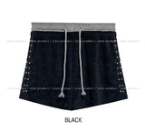 Pie Terry Studded Color Matching Shorts