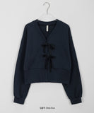 Koue Crop Ribbon Cardigan