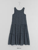 Gaven Check Ribbon Long Tiered One Piece