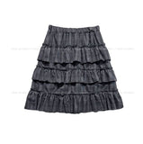 Hypee Check Tiered Midi Skirt