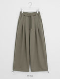 [BAONHAUS] Hicket Pintuck Banding Balloon Wide Pants