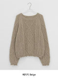 TL Wool Cable Round Knit