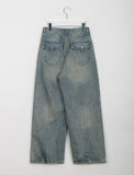 Meiku Carina Pocket Washed Denim Pants