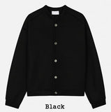Flea Line Shoulder Wool Crop Cardigan