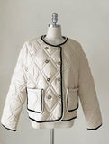 Mika Double Quilting Color Matching Short Padding Jacket