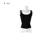 Mue Button Ribbed Sleeveless