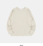 Waffle slab round-neck long sleeve