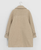 Hoban Quilted Boucle Wool High-Neck Half Coat