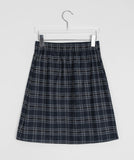 Osho Check Pleated Midi Skirt