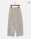 Myor big pocket strap cargo wide long pants