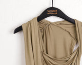 Cotyl Unfoot Wrap Shirring Draping Sleeveless