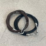 Cross leather bracelet