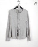 [Muffler SET] Cipi Choker Slit Zipper Cardigan