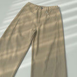 Wide Banding 4-Season Side Cut Cotton Pants