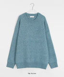 [unisex] Yukina Round Over Wool Knit - Wool 100