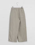 Moniki banding string rivet cut pin tuck wide pants