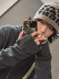 Henne warmer layered two way hoodie zip-up