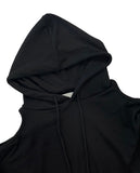OPEN SHOULDER CUTTING HOODIE