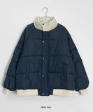 Koori Color Matching Line Padding Jumper