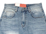 Show Light Blue Denim Wash Wide Pants