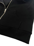 TWO-WAY CROP HOODIE ZIP-UP