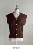 Billion V-neck Button Knit Cardigan Vest