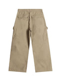 Defun diagonal cargo cotton pants