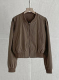 [Two Piece Set] Ramel Blouson Zip-Up Jumper Pintuck Banding Long Skirt