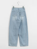 Renhel Pintuck Cat Washing Wide Denim Pants