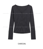 Luca V-neck Button Tencel Cardigan