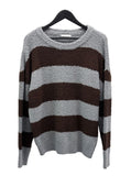 Stripe Overfit Knit Sweatshirt
