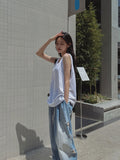 Summer Silk Oversized Fit Layered Sleeveless