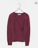 [MADE] Nuon Wrap Button Wool V-Neck Knit