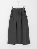 Dinku Banding Ribbon Long Skirt