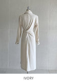 Mazel Collar Shirt Wrap One Piece