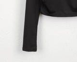 Blomer drape slim cropped hooded T-shirt