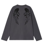 WINGS Henley Neck Long Sleeve T-Shirt