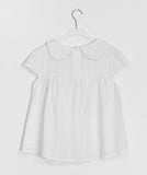 Kosho punching ribbon short sleeve blouse