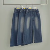 Heat Brushed Classic Banding Span Basic Denim Pants