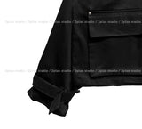 Flip Belt Crop Bomber Jacket