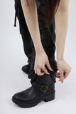buckle half rain boots