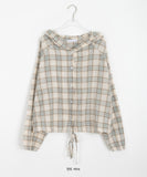 Shuita Summer String Check Hood Shirt