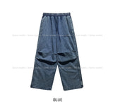 Detro denim wide track pants