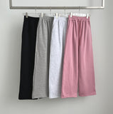 Blanket warm brushed lining long wide training pants