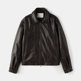 Shane Curved Leather Jacket