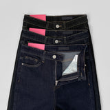 Raw Span Back Pocket Point Semi Bootcut Denim Pants