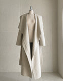 Rovia Shawl Collar Wool Long Coat