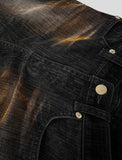 Red scales denim
