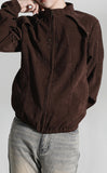 Suede High Collar Jacket