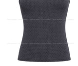 Mints Mother-of-Pearl Button Dot Halter Sleeveless Top